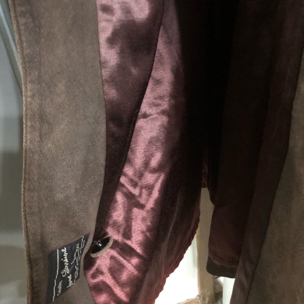 Anne Lorianne leather brown jacket - Picture 9 of 11